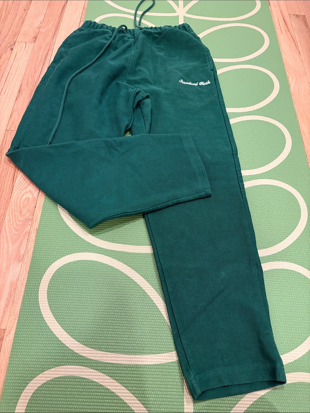 Standard Cloth Drawstring Sweatpants Green Small